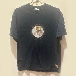 Vintage Museum black T shirt with intricate design on front & back.  Sz. XL